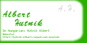albert hutnik business card